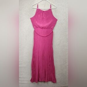 Pink Sleeveless Maxi Dress